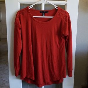 Long-sleeve tunic sweater